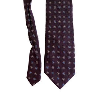 Jos. A. Bank Executive Collection Neck Tie Purple Geometric 100% Silk Career